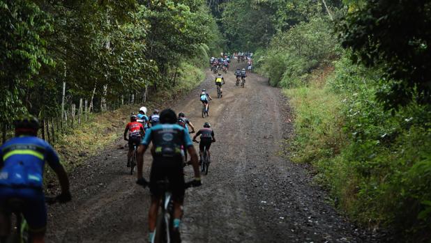 Un grupo de ciclistas circula durante una prueba
