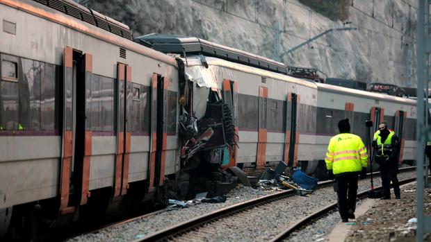 Estado en el que quedaron los convoyes tras el accidente
