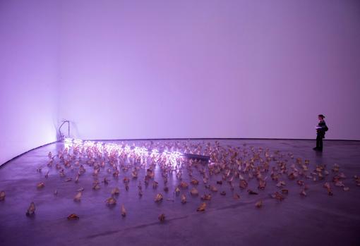 «Ram», instalación de Jenny Holzer en la que emplea huesos humanos