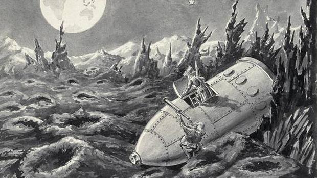 Recomposición de un fotograma de «Viaje a la Luna», de George Méliès