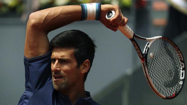 Djokovic, durante su partido ante Almagro