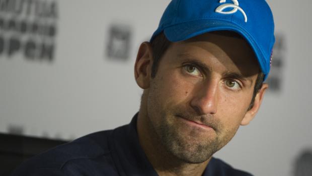 Novak Djokovic, en la rueda de prensa