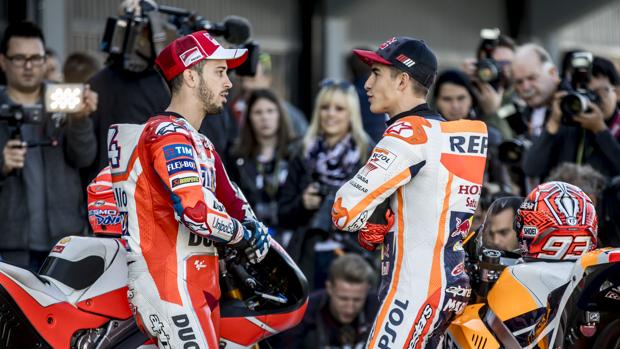 Andrea Dovizioso y Marc Márquez