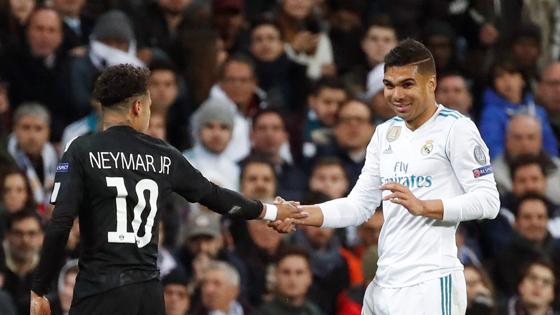 Neymar y Casemiro, dos compatriotas, hoy rivales