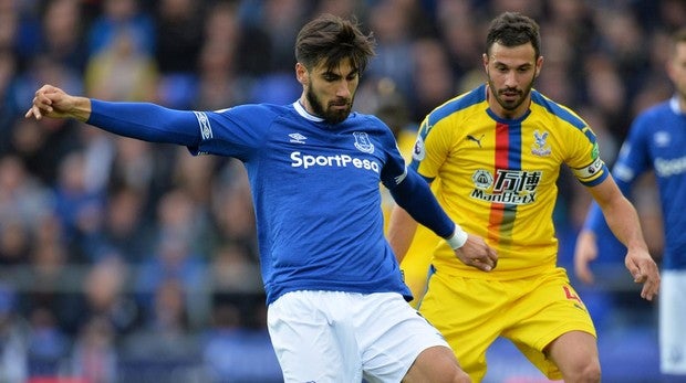 André Gomes, en el duelo contra el Crystal Palace en la Premier League