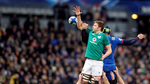 El irlandés Iain Henderson en el encuentro de Francia contra Irlanda