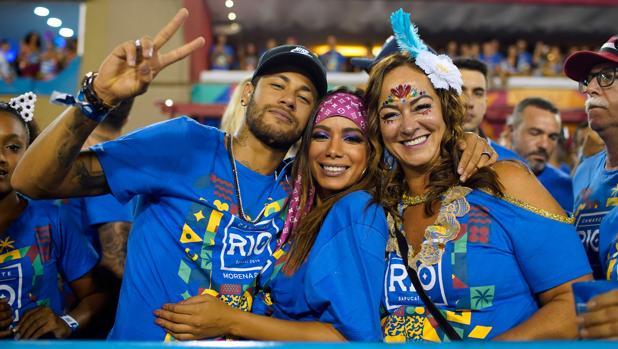 Neymar, en el sambódromo de Río de Janeiro