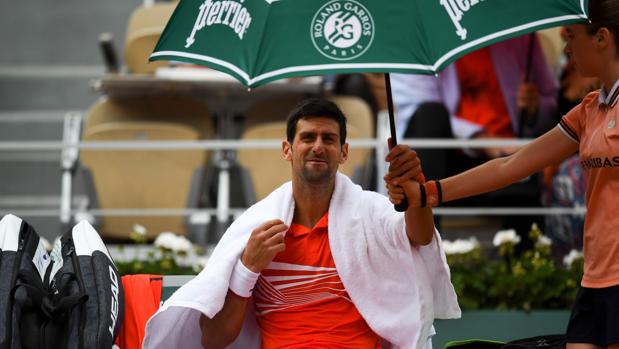 Djokovic, durante su partido ante Struff