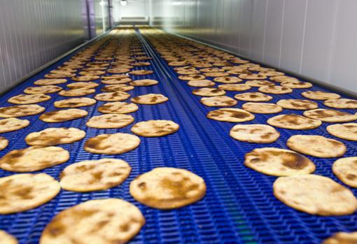 Tortas de aceite de Inés Rosales saliendo de los hornos inteligentes de la compañía