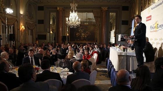 Albert Rivera en un acto este lunes