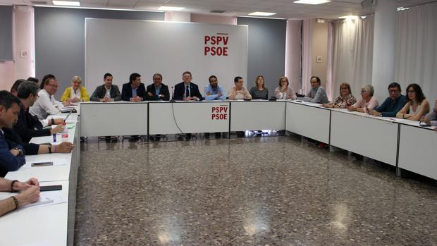 Imagen de la ejecutiva del PSPV celebrada este lunes