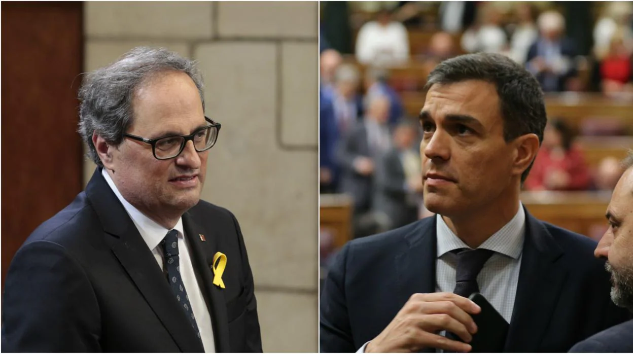 Lo que decía antes y lo que dice ahora Sánchez sobre Torra