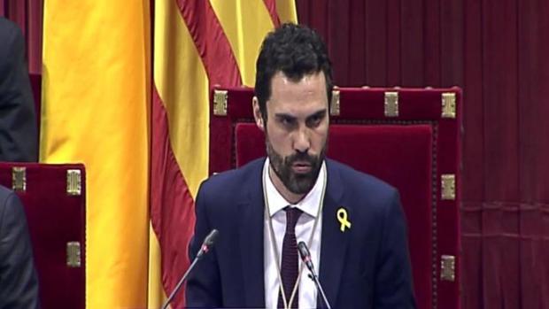 El presidente del Parlamento de Cataluña Roger Torrent