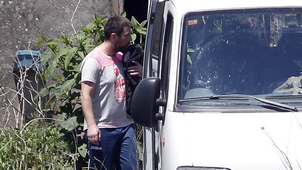 Enrique Abuín, «El Chicle», el pasado mes de junio durante la reconstrucción del asesinato de Diana Quer