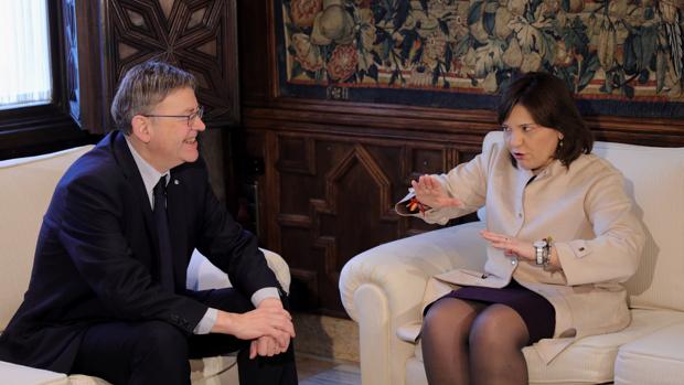 Imagen de archivo de Ximo Puig e Isabel Bonig tomada en el Palau de la Generalitat