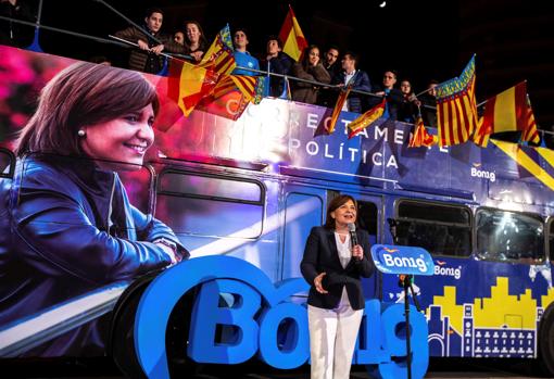 Imagen de Isabel Bonig en el arranque de la campaña del PP valenciano