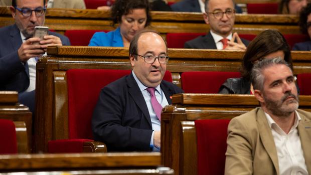 Miquel Iceta, en el Parlamento catalán