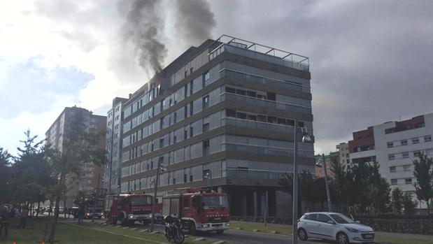 Imagen del incendio en Terrassa
