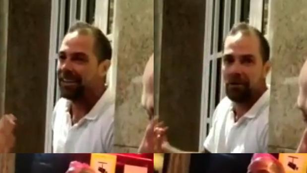 Captura del vídeo que circula por las redes en el que se puede ver al agresor
