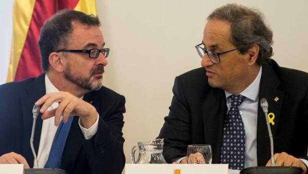El consejero Bosch con el presidente Torra