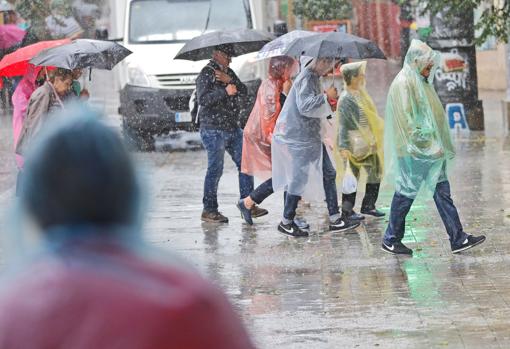 Imagen de los efectos de la lluvia tomada este miércoles en Valencia