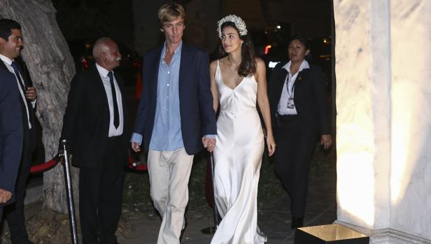 Christian de Hannover y Alessandra de Osma el viernes, en un cóctel tras la boda