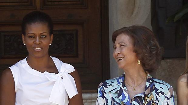 Michelle Obama y la Reina Sofía (imagen de archivo)