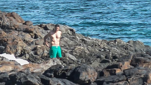 Pedro Sánchez durante sus vacaciones navideñas en La Mareta (lanzarote)