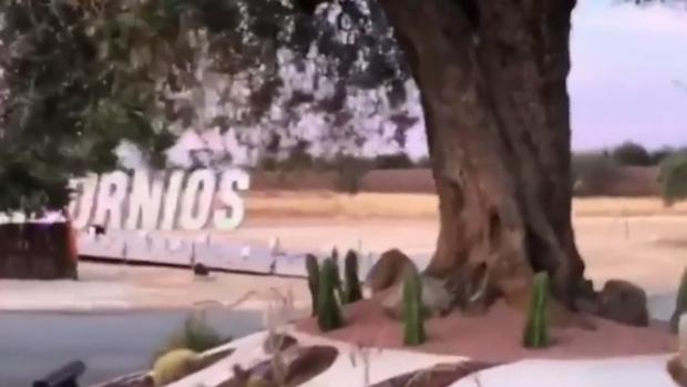 Entrada a la finca «La Alegría», propiedad de Sergio Ramos.
