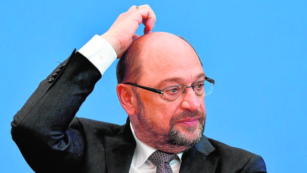 Martin Schulz, líder socialdemócrata alemán, en rueda de prensa