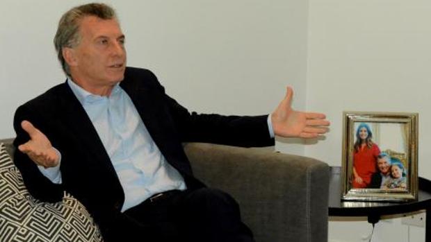 Mauricio Macri, durante la entrevista en la Quinta los Olivos
