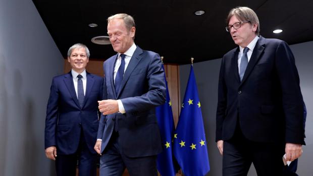 El presidente del Consejo de Europa, Donald Tusk, en una reunión ayer