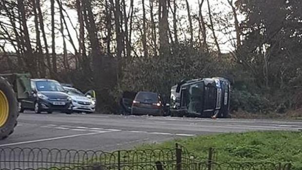Estado en el que quedó el vehículo que conducía Felipe de Edimburgo