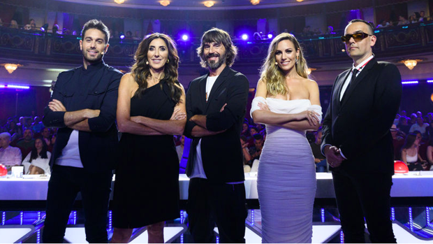 Dani Martínez, Paz Padilla, Santi Millán, Edurne y Risto.