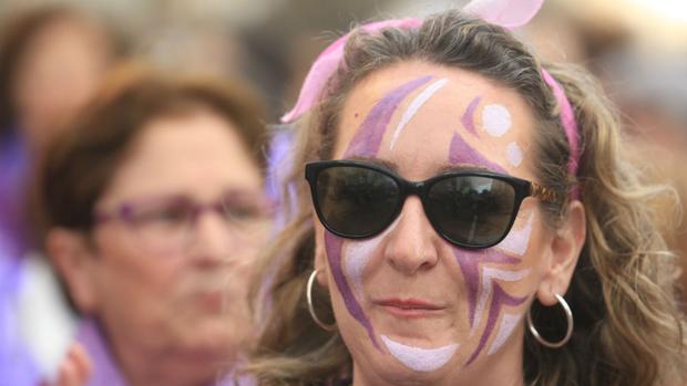 Una de las participantes en la manifestación celebrada el pasado viernes en Cádiz