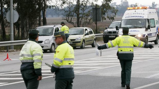 Control de tráfico de la Guardia Civil