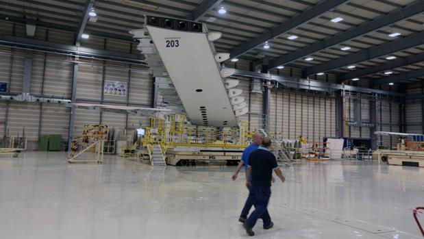Interior de la planta de Airbus en Puerto Real