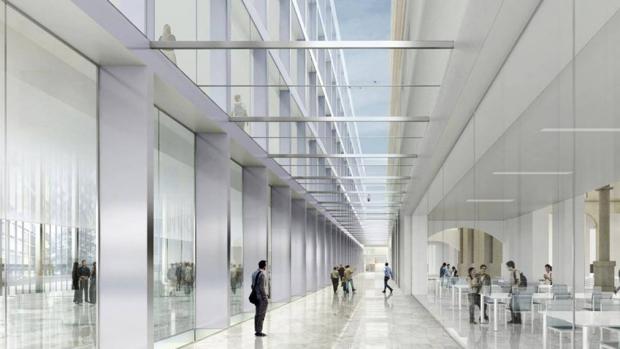Imagen del diseño previsto para la Facultad de Ciencias de la Educación en el edificio Valcárcel.