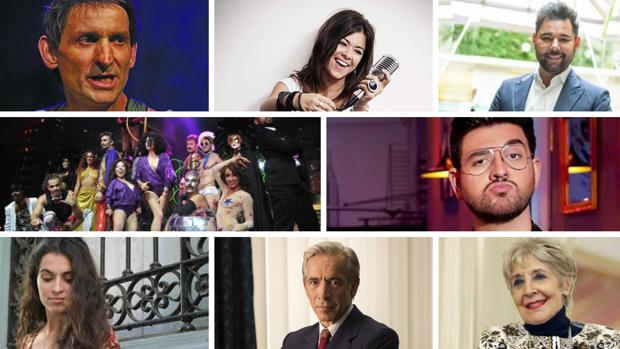 Algunos de los artistas que estarán en el Gran Teatro Falla de Septiembre a diciembre.