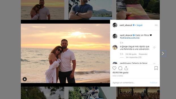 Santiago Abascal y Lidia Bedman, en Cádiz