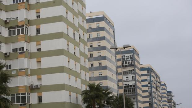 Imagen de viviendas de la barriada de La Paz.
