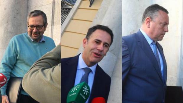 De izquierda a derecha, Miguel Osuna, Manuel García Gallardo y José Manuel Fedriani.