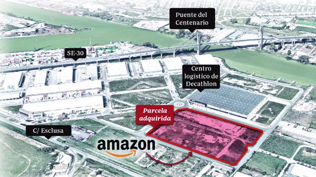 Ubicación del futuro centro logístico de Amazon en Sevilla