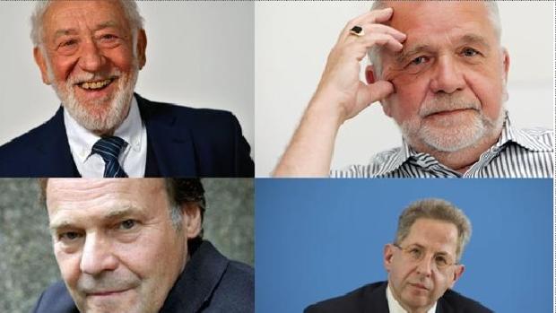 El actor Dieter Hallervorden, el filósofo Rüdiger Safranski, el novelista Peter Schneider y el ex jefe de inteligencia , Hans-Georg Maassen