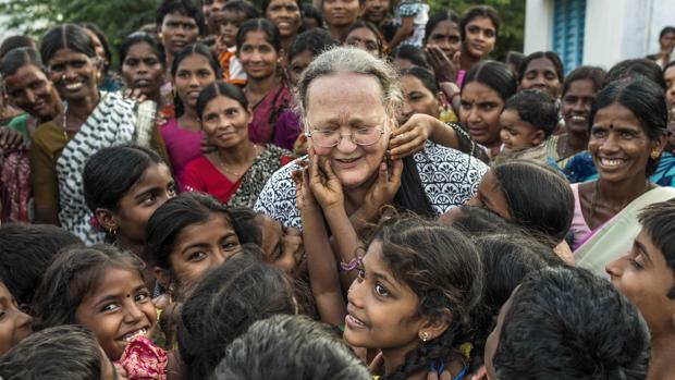 Anna Ferrer, en Anantapur en la actualidad a sus 72 años
